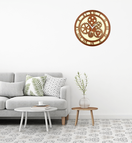 Wooden Silent Non-Ticking Wall Clock for Home Stylish Latest Designer Wall Clock for Home Living Room Bedroom Office Hall